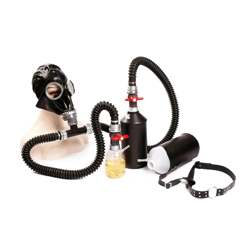 

CyFtshist Breathing Bottle Latex Breathing Bag Water Filter Negative Pressure Breath Control Choking Game Gas Mask Accessories