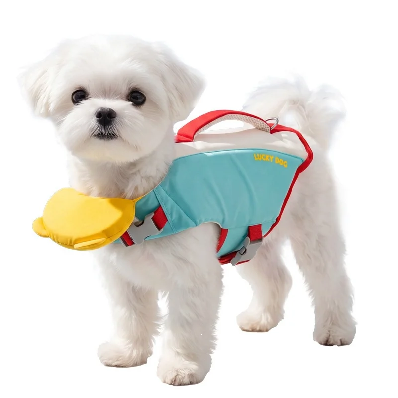 Portable Dog Life Jacket Super Large Buoyancy Swim Vest for Small Medium Dogs Summer Pet Safety Floatation Suit view 6