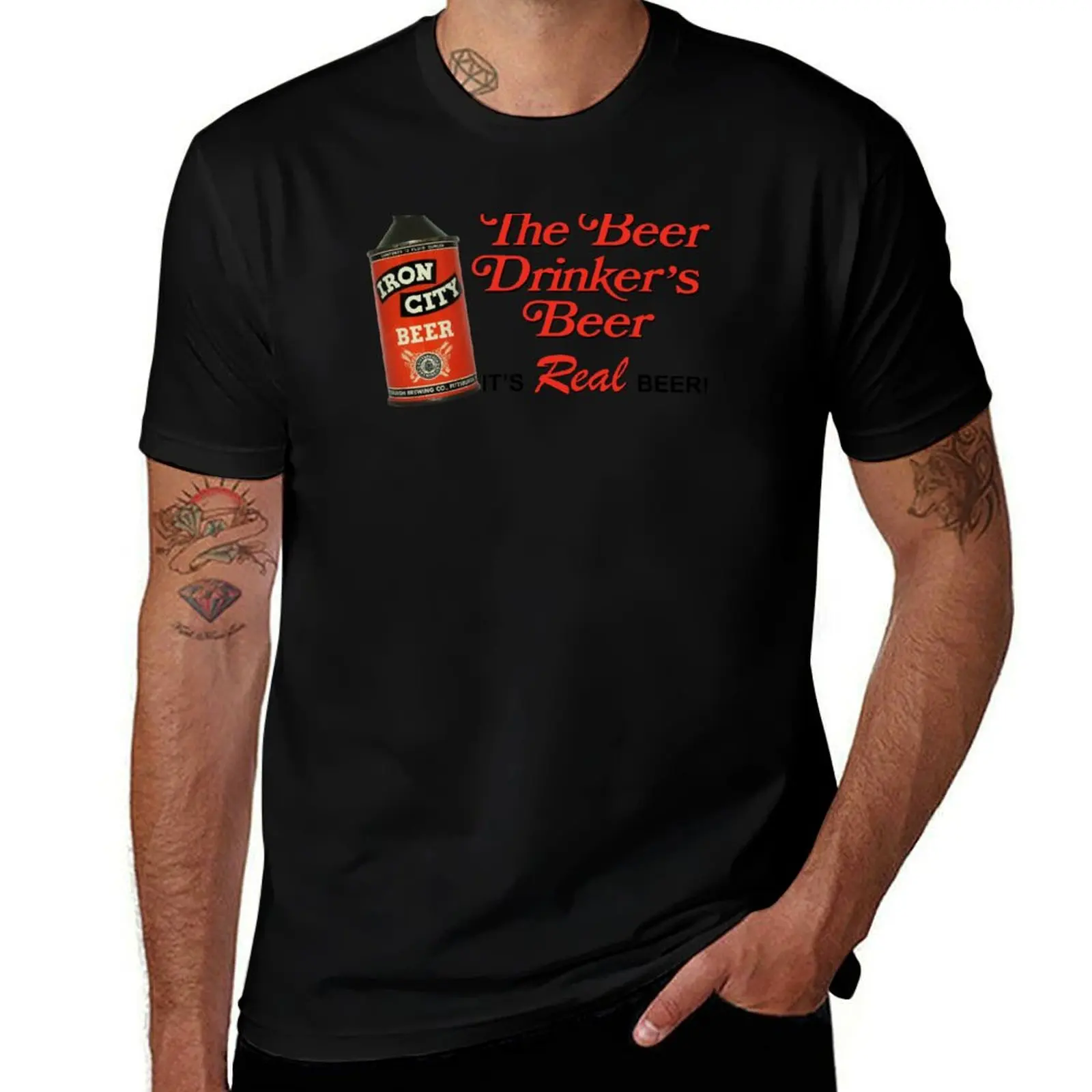 

Iron City Beer - Old Cone Top Can Design T-Shirt t shirts cotton 100% cotton t shirt pack T-Shirt