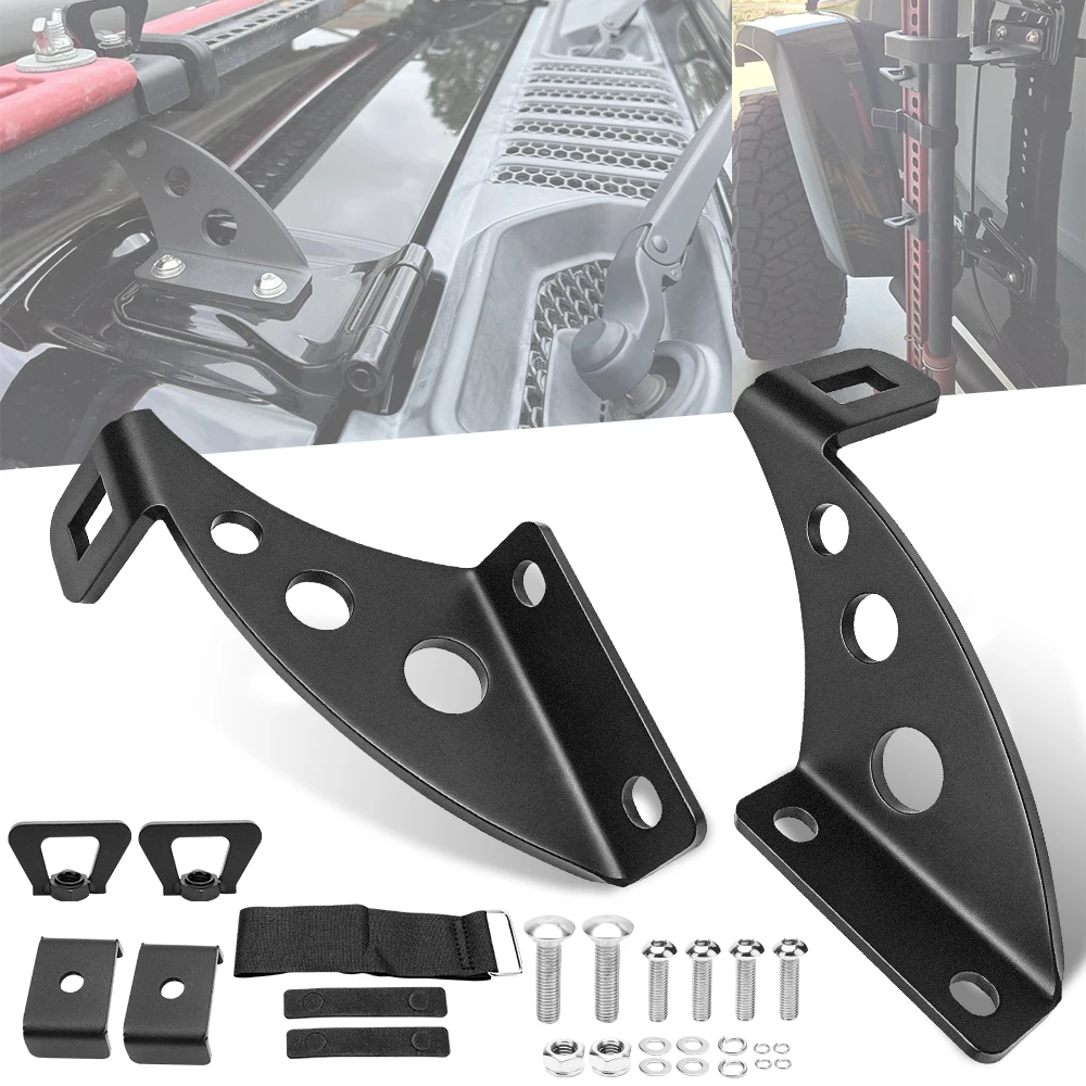 

Кронштейн для крепления домкрата Hi Lift на капот, аксессуары для держателя домкрата High Lift для Jeep Wrangler JK JKU JL JLU Gladiator JT 2007-2026