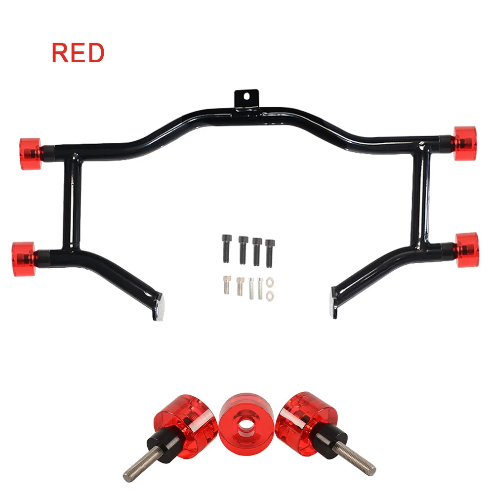 

Front Engine Double Protect Club Style Guard Crash Bars Bumpers with Colorful Wheels For Harley Touring Road Street Glide 09-23