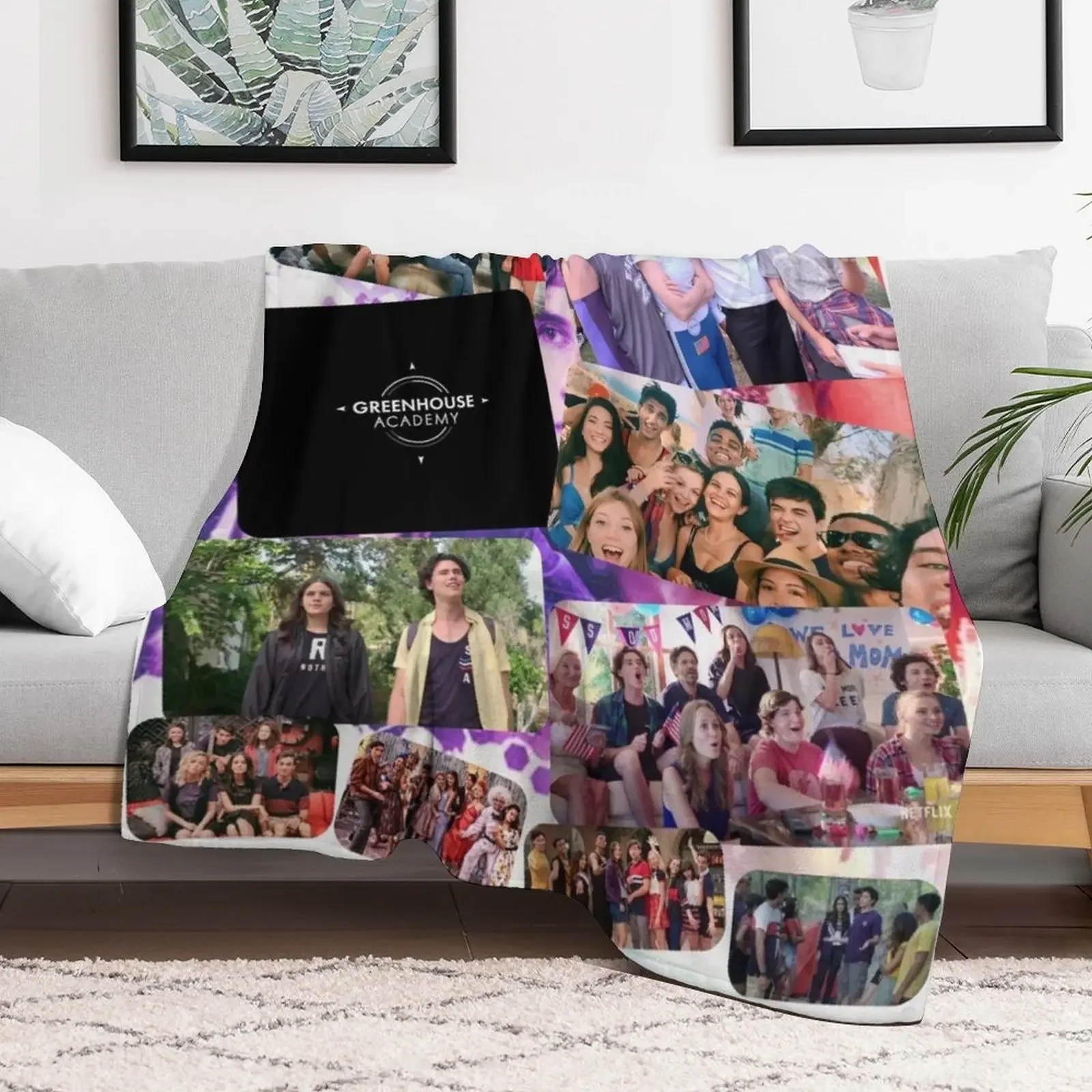 Greenhouse Academy Collage Throw Blanket Comforter heavy to sleep Blankets