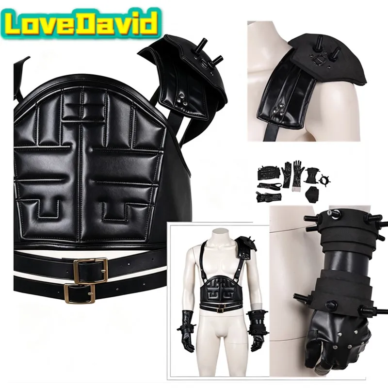 Cloud Cosplay Strife Men Shoulder Armor Belt Body Harness Arm Bracers Gloves Fantasia Halloween Carnival Costume Accessories