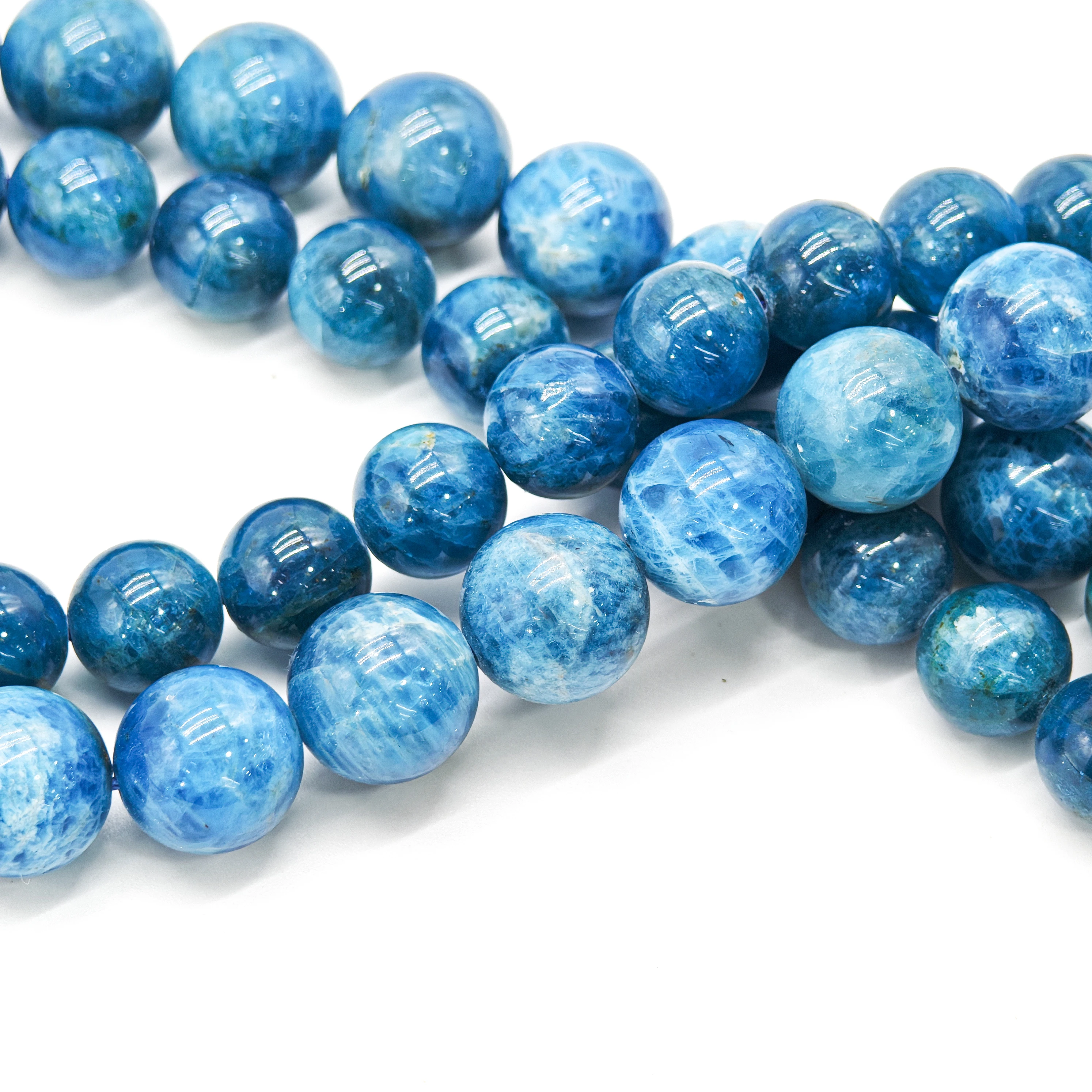 1 Strand 4/6/8/10/12mm Blue Color Apatite Stone Beads Natural Stone Beads For Jewelry Making DIY Necklace Bracelet Accessories