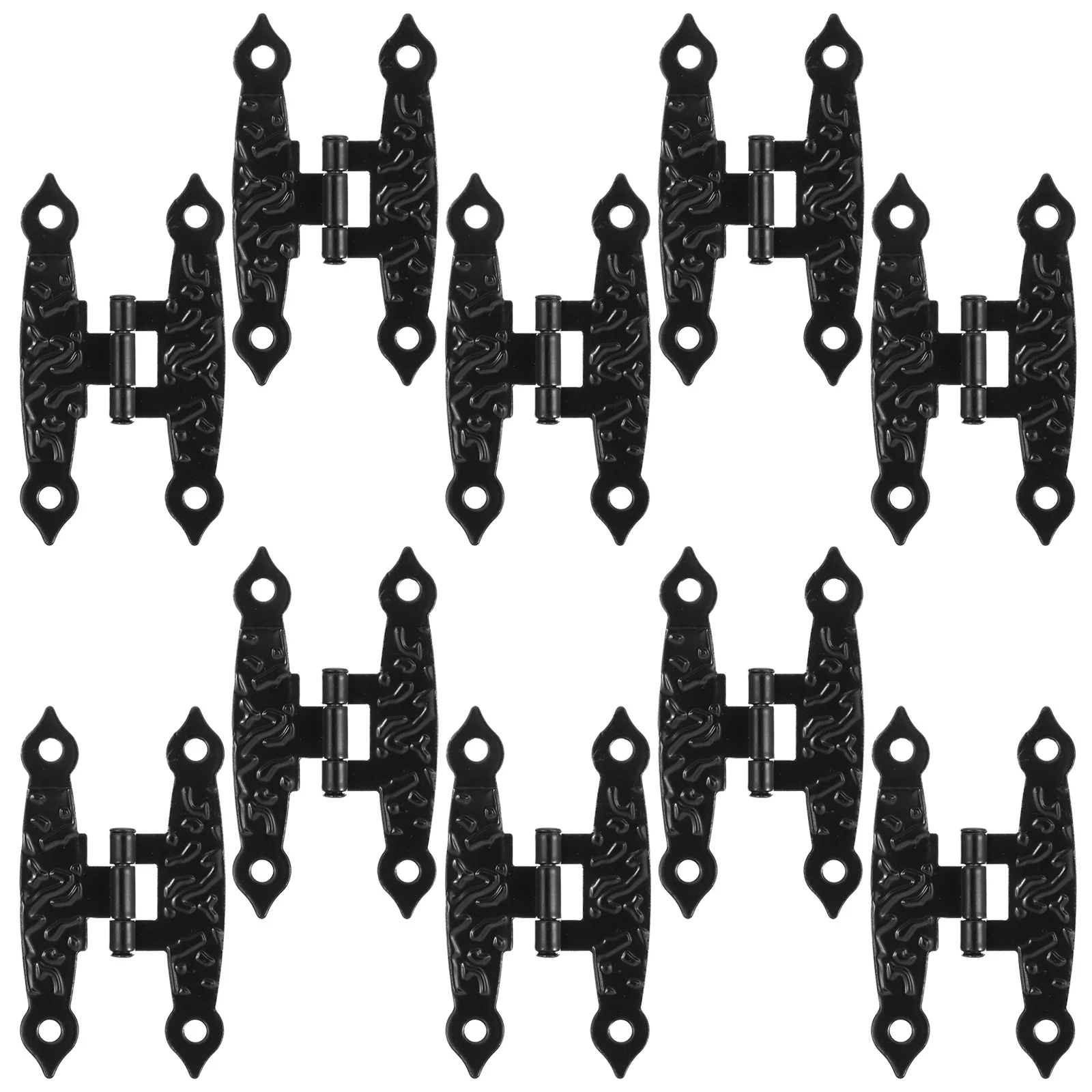 

10Pcs Wooden Case Hinges Iron H Type Vintage Mini Hinges Smooth Surface Easy Install for DIY Box Cabinet Closure Parts
