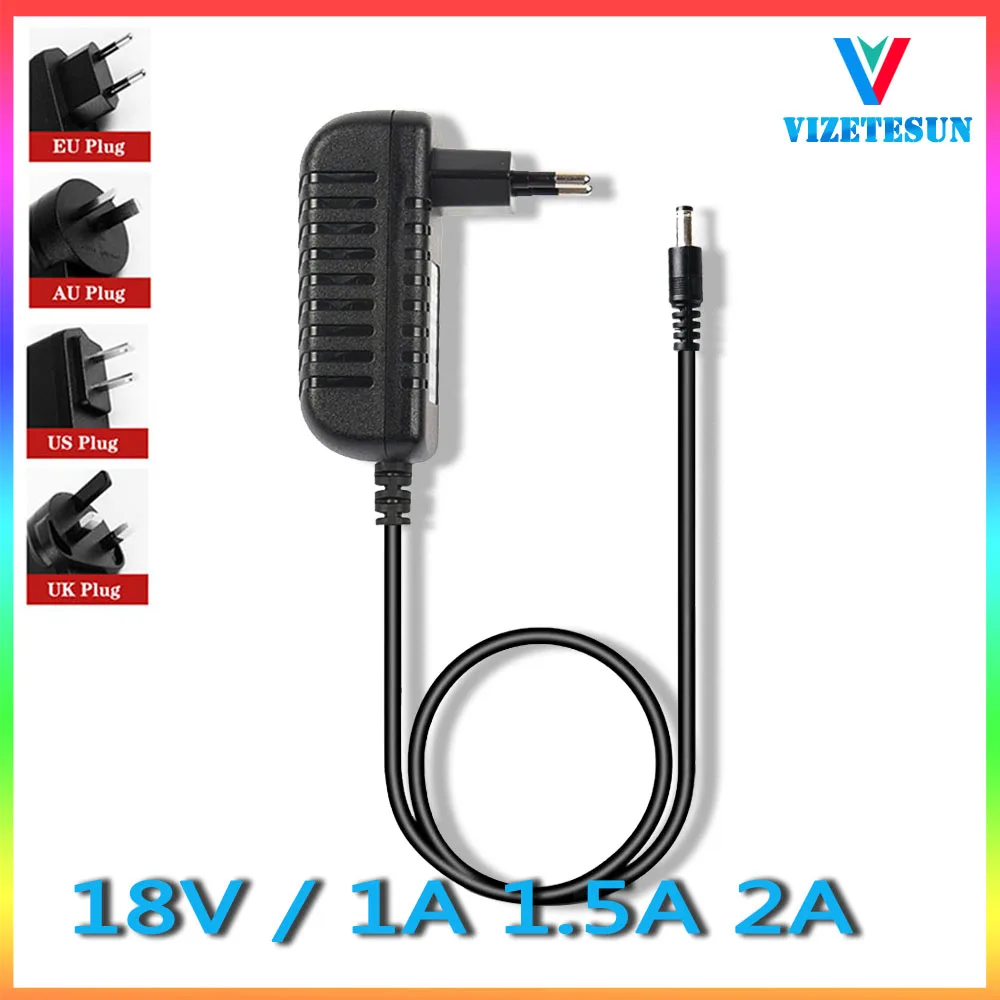 18V 1A 1.5A 2A TV Box Wireless Audio and Video Equipment Power Adapter DC 5.5*2.1MM Universal Voltage Regulated Power Cord