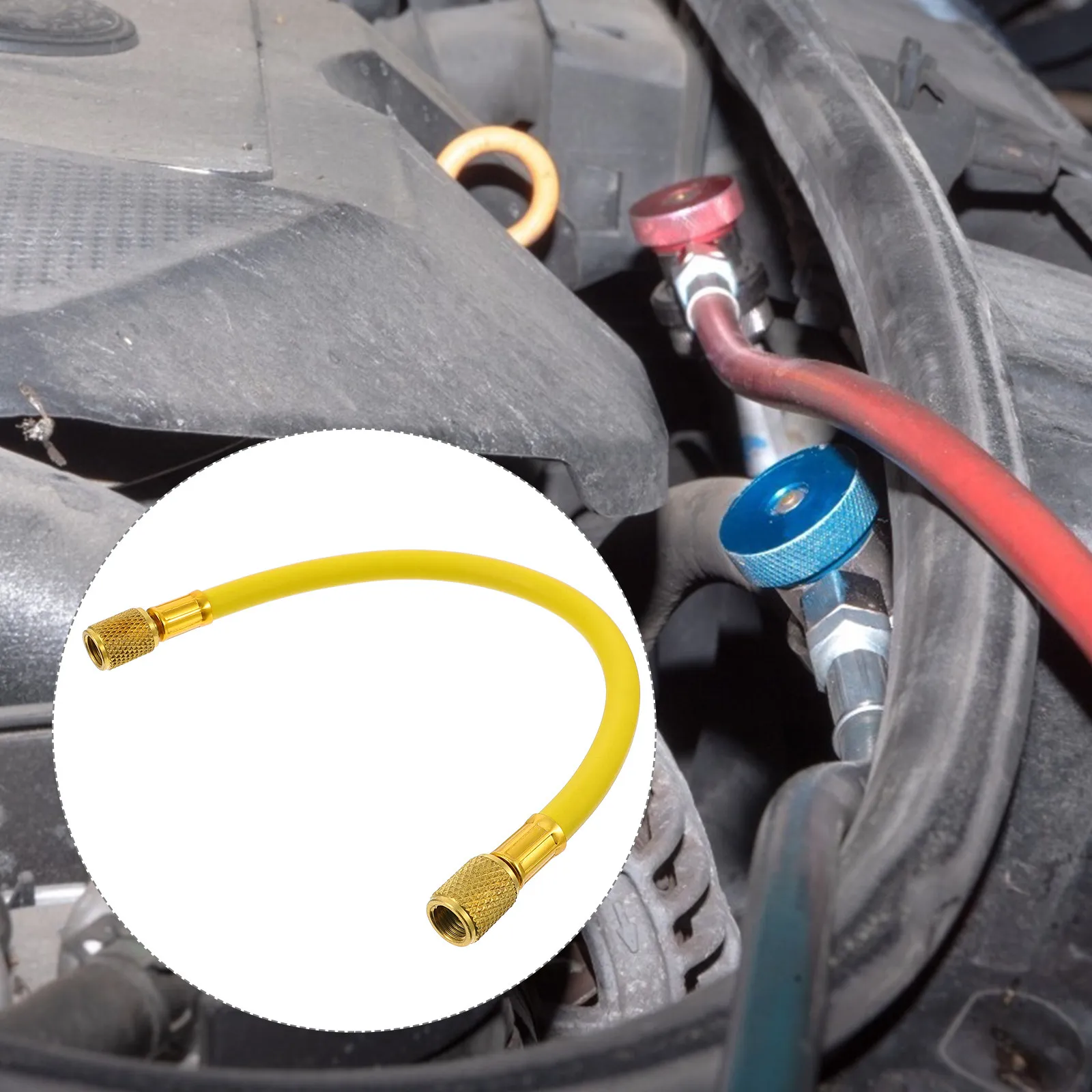 

Premium Refrigerant Recharge Hose for Car Ac Air Conditioner Charging Evacuation Testing Compatible with All Automotive
