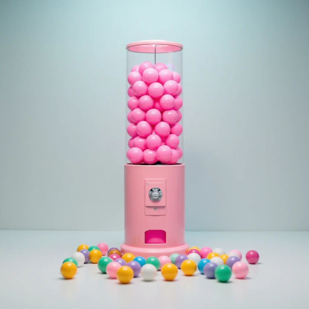Business Idea Big Ball     Vending Machine Gumball Dispenser Coin Operated Multi-color Kids 300-600 Pcs Capacity