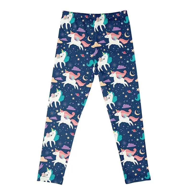 Kids Girls Leggings Casual Soft Comfortable Milk Silk Pants for Baby Girls Cartoon Printing Sports Pants Children Clohing 4-12Y