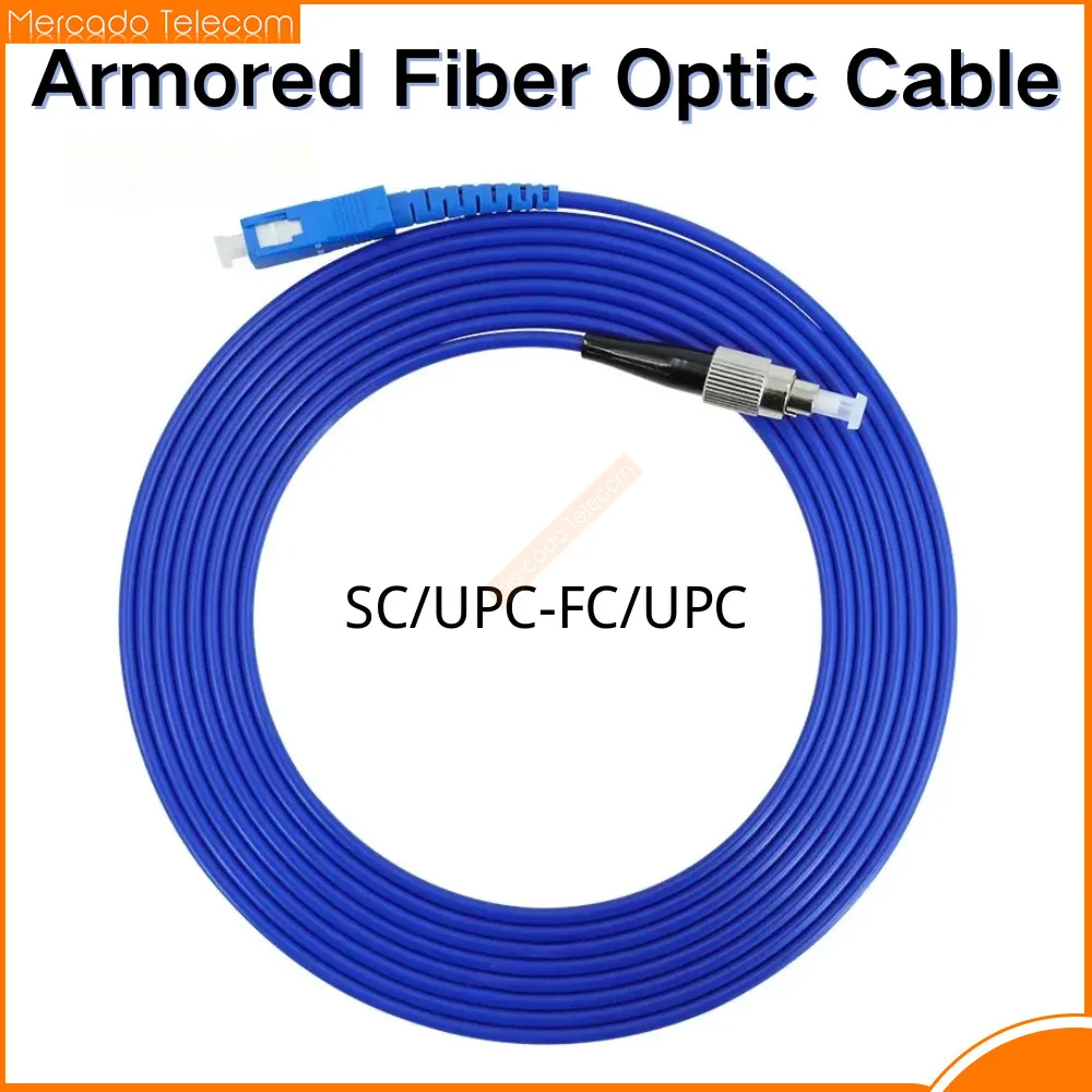 

SC/UPC-FC/UPC Бронированный оптический патч-корд Симплекс SM FTTH Волоконно-оптический соединительный кабель 3 м/5 м/10 м/15 м/20 м/30 м