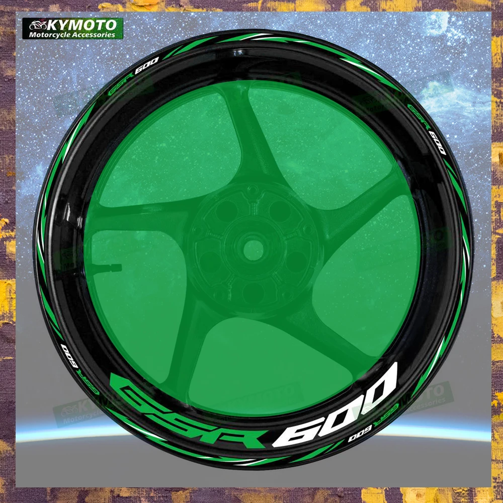 

For GSR600 GSR 600 reflective motorcycle stickers 17 inch front and rear rim decals off-road fairing accessories decoration
