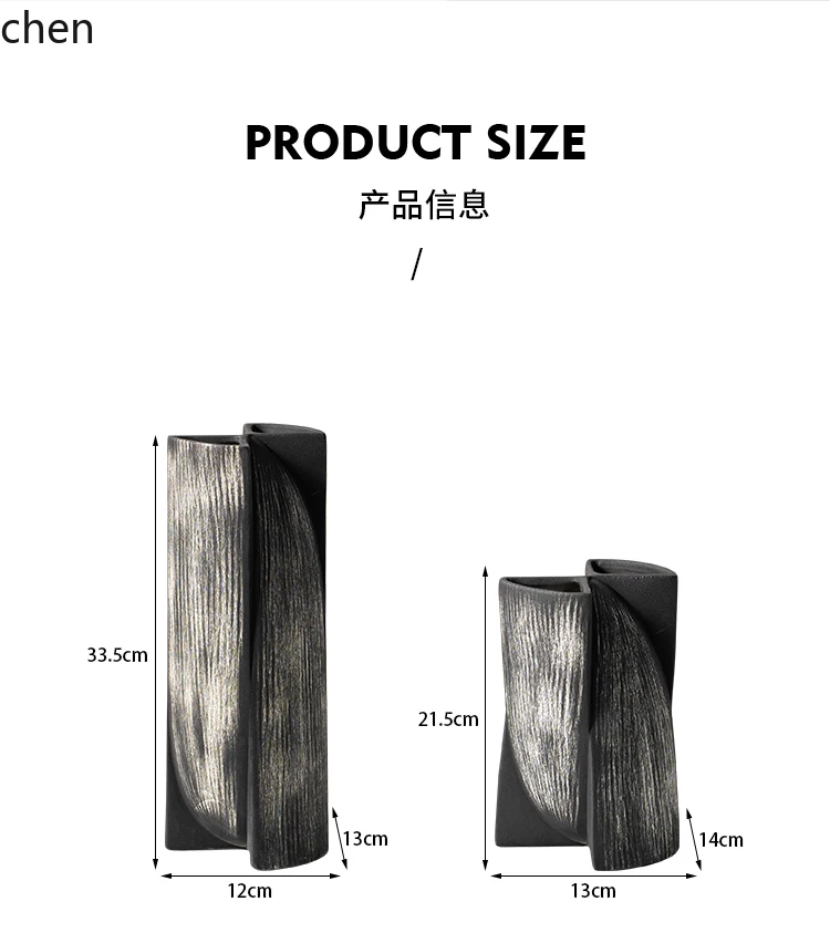 HXL Handmade Vintage Ceramic Vase Distressed Flower Pot Home Decor Ornament