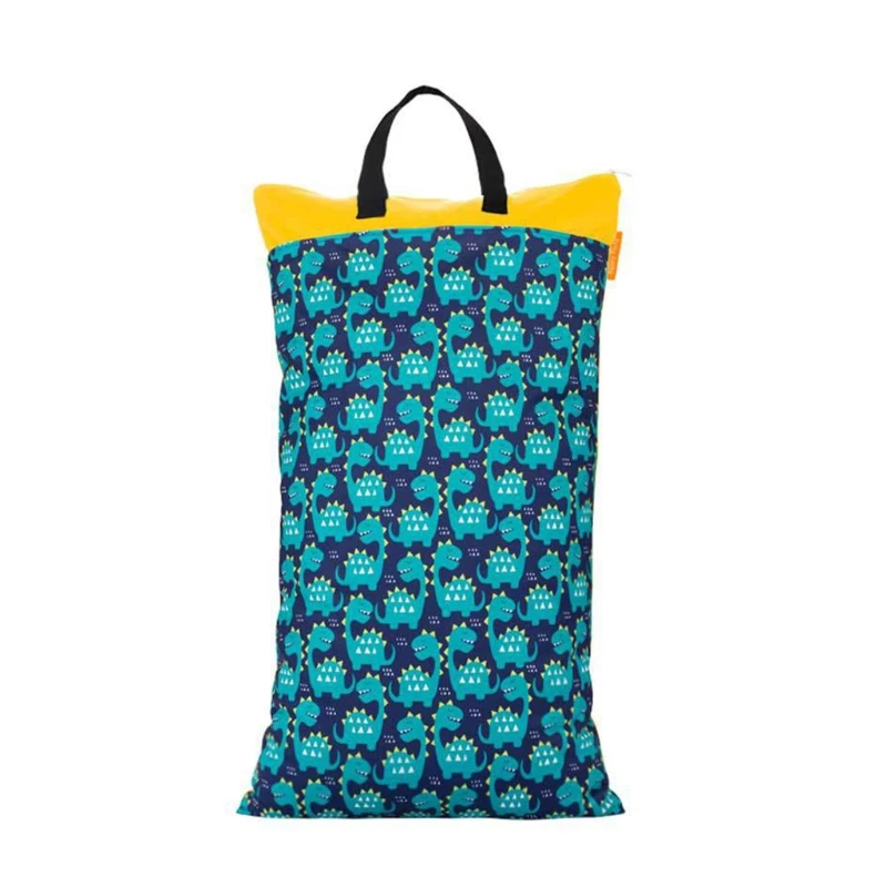 Waterproof Wet Bag Reusable Washable Wet Dry Bag Baby Cloth Diaper Gym Clothes Travel Bag Beach Pool Swimsuits Pocket