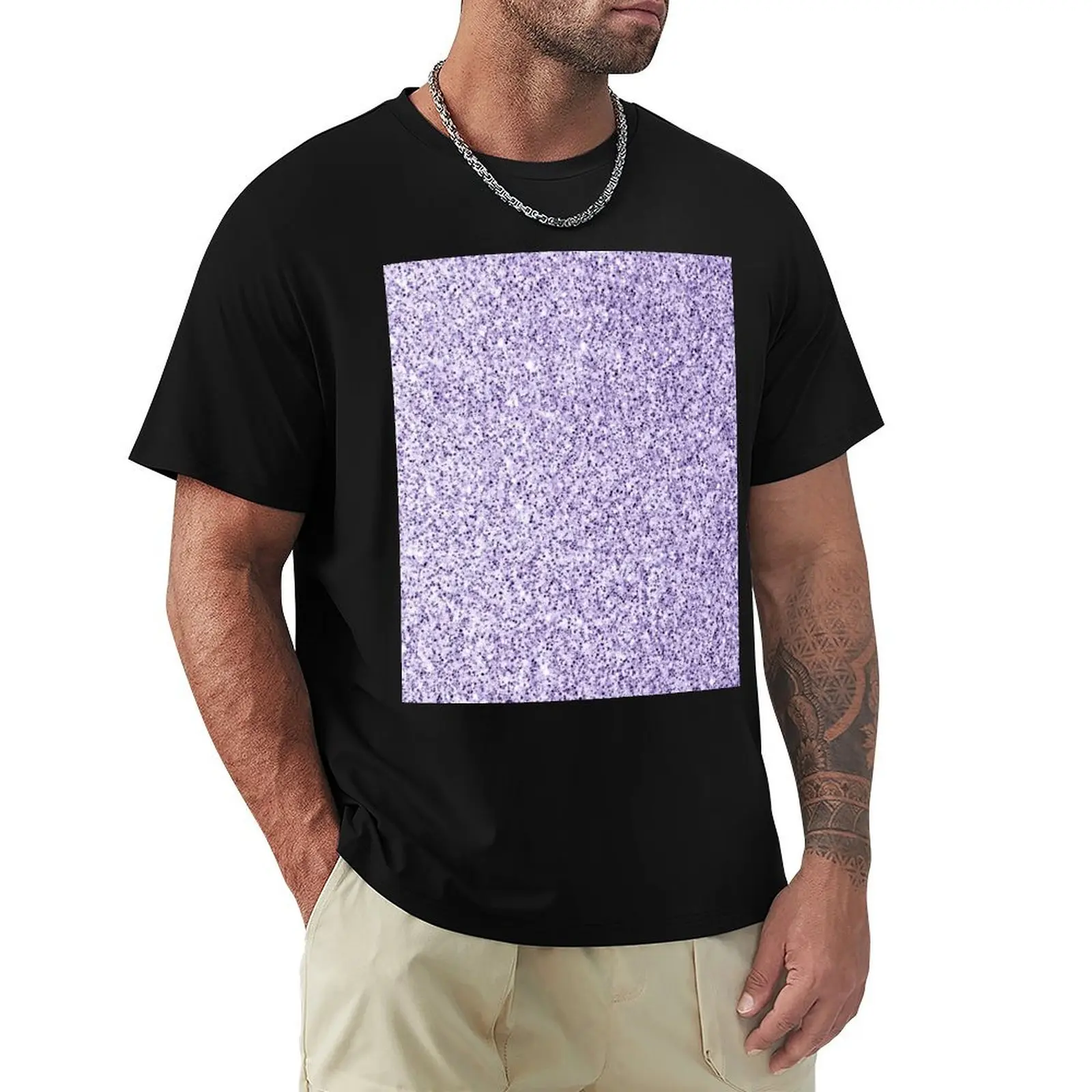 Ultra violet light purple faux glitter sparkles (Photo of Glitter - Not Reflective) T-Shirt Simple Graphic Design T-Shirt