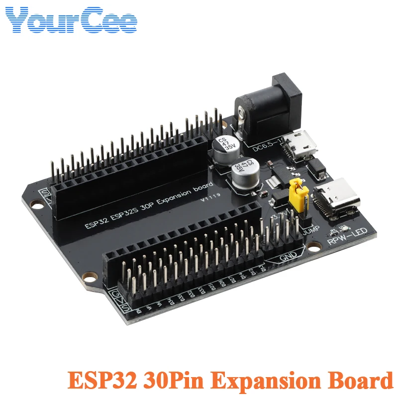 Moduł rozszerzeń bezprzewodowych ESP32 CP2102 CH9102 CH340 Ble WiFi, płytka rozwojowa 38Pin 30Pin TYPE-C USB Dual Core ESP32-DevKitC-32 — zdjęcie produktu 6