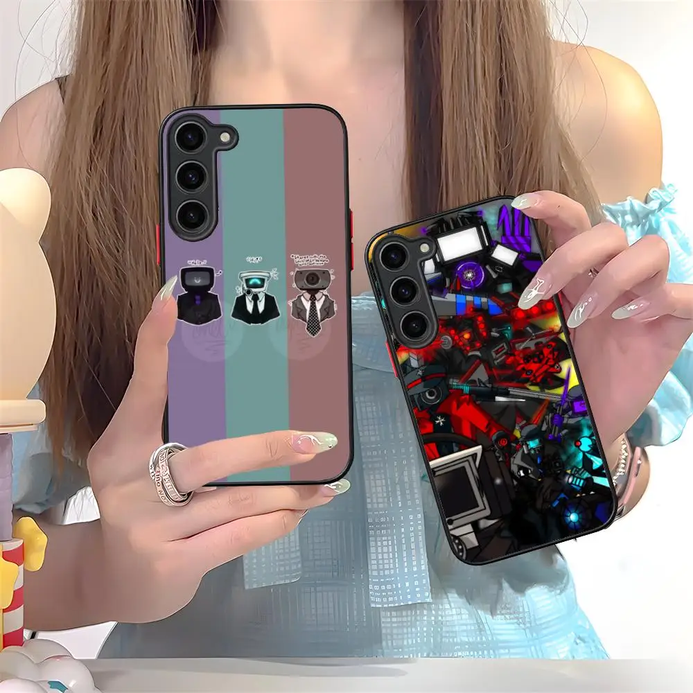 

Чехол для телефона Skibidi Toilet TV Camera Man для Samsung Galaxy S25 S24 S23 S22 S21 Plus FE, ультрацветный силиконовый чехол, красивый чехол