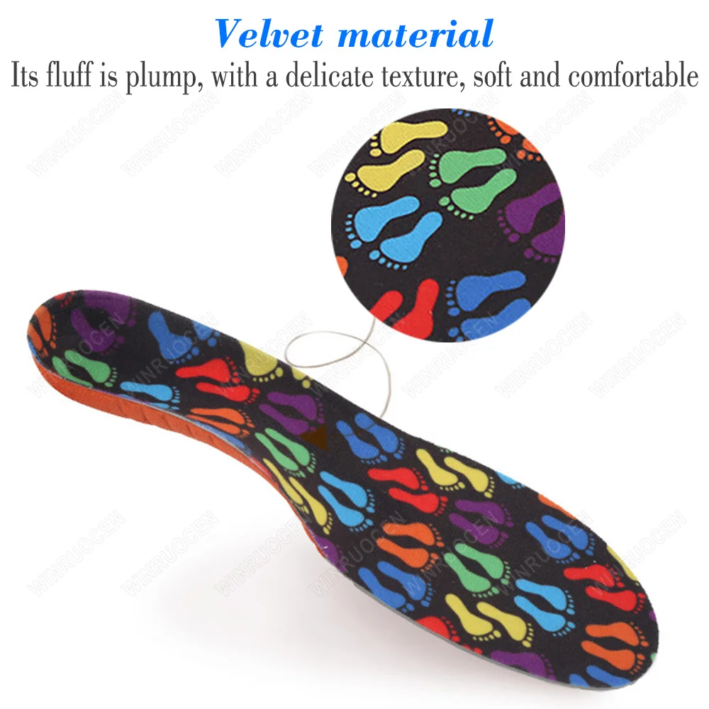 kids children's orthopedic insoles Flat Foot Arch Support  For Shoes Sport Shoes Pads  XO-Legs Child Foot Care Inserts Insole