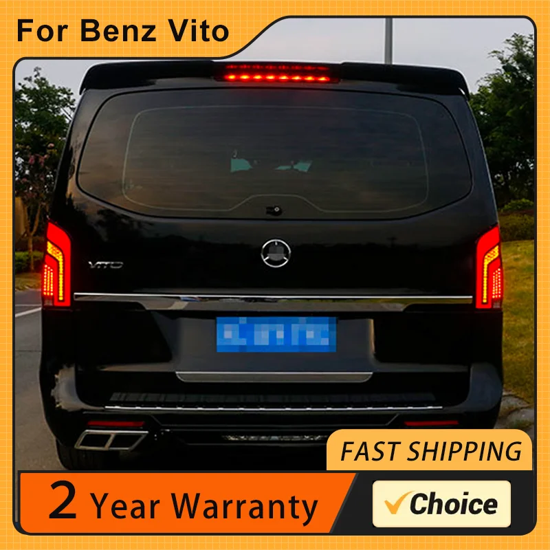 Auto Styling Rückleuchten Rücklicht Für Mercedes Benz V-Klasse Vito 2016-2020 Hinten Lampe DRL + Blinker + Reverse + Bremse LED