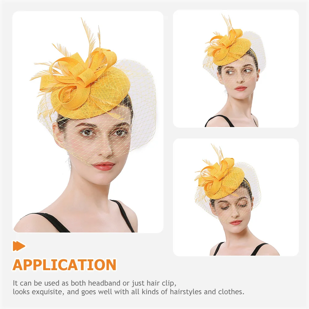 Haarband Haaraccessoire Tovenaar Hoofddeksel Voor Vrouwen Mesh Theekransje Hoed Banket Hoofdtooi Sluier Clip Maskerade Bruiloft