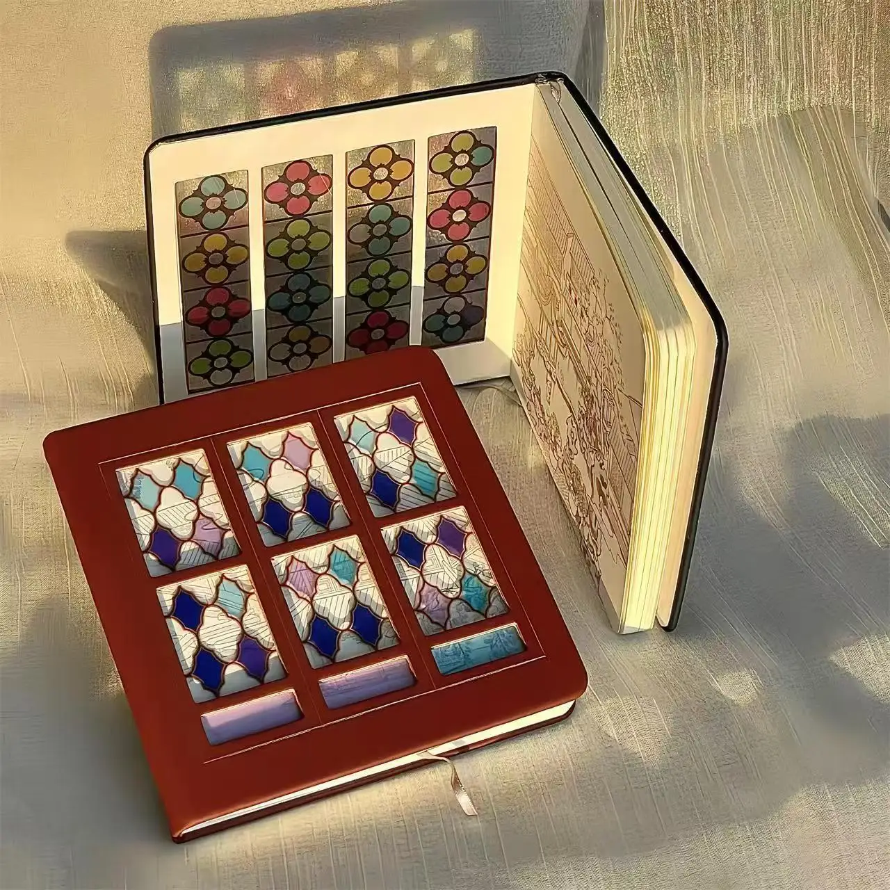 Featured Creativity Flower Window Light and Shadow Notebook Mandarin Duck Hall Merchandise Blank Handbook Souvenir Gift Diary