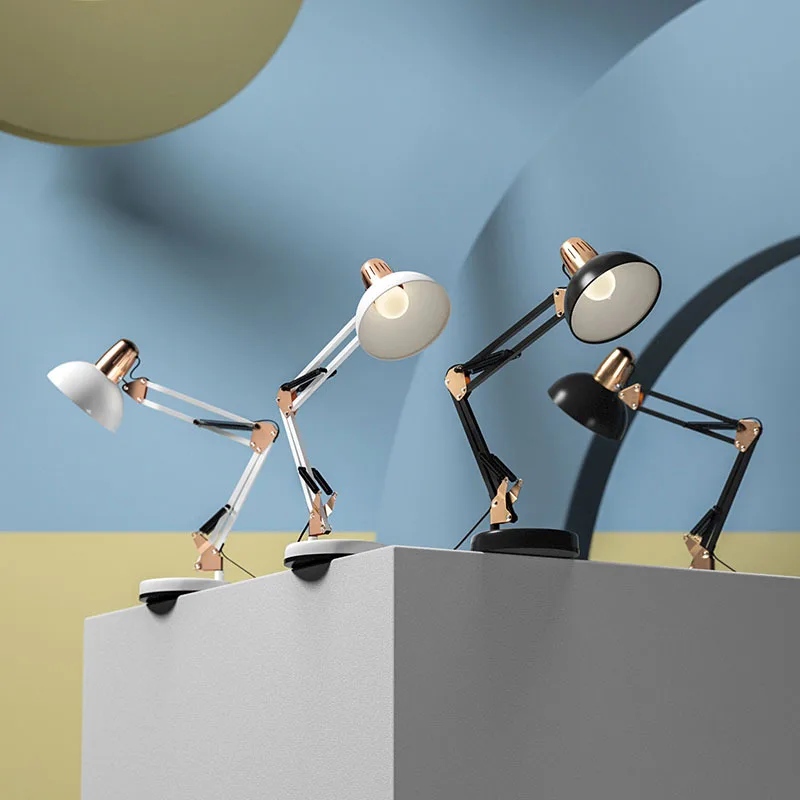 LED Plug-in Eye Protection Desk Reading Desk Lamp Modern Foyer Living Room Minimalist Creative Robotic Arm Desk Lamp