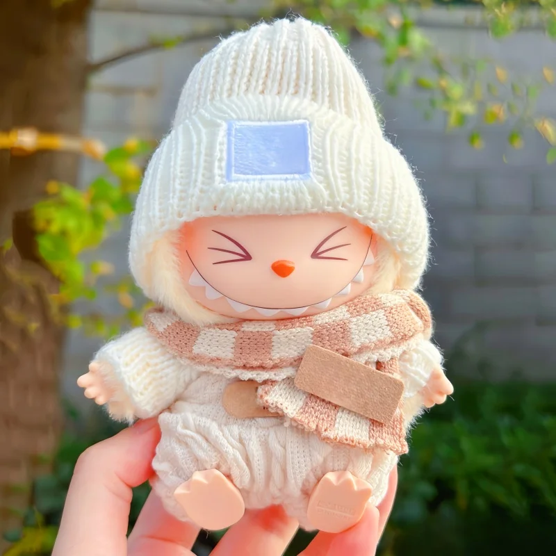 Hot New Selling Spot First And Second Generation 17cm Labubu Plush Toys Trendy Clothes Sweaters Autumn And Winter New Year Gifts