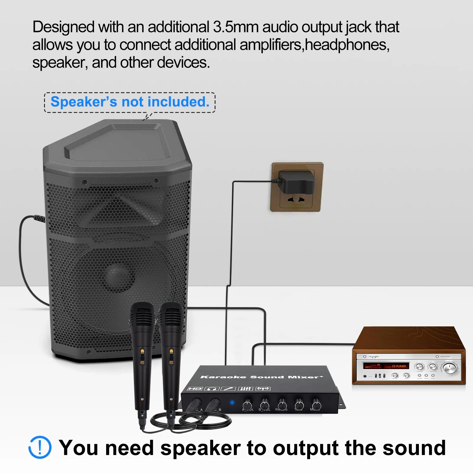 Karaoke Sound Mixer Equipment Professional Audio Karaoke Mixer Console for Karaoke Bar Home Karaoke System