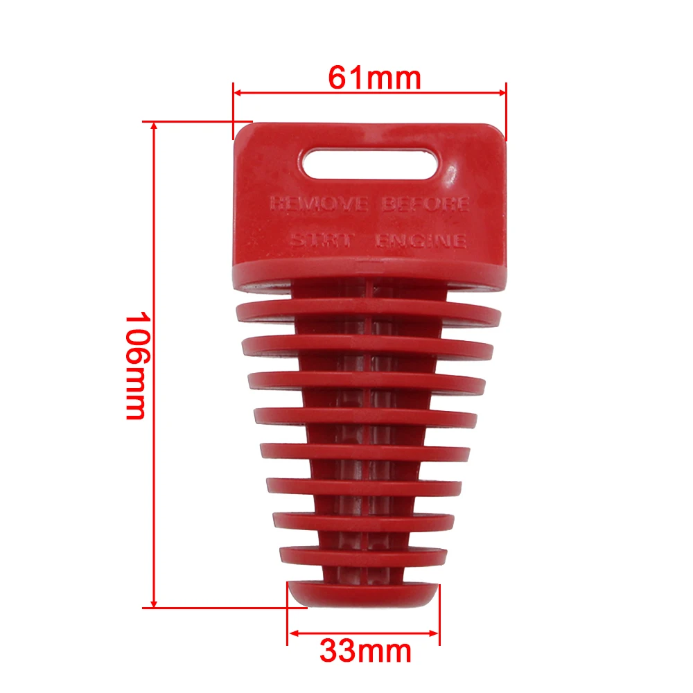 Bouchon de tuyau d'échappement universel, couvercle de protection de lavage en caoutchouc pour Pit Dirt Bike 2/4 temps ATV Buggy Go Kart Quad moto