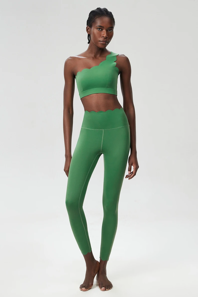 Zweiteiliges Fitness-Yoga-Set für Damen, dehnbar, weich, zum Laufen, Gym-Anzug, atmungsaktiv, schnell trocknend, Sportbekleidung, weiblich, dehnbar, Trainingskleidung – Detail 6