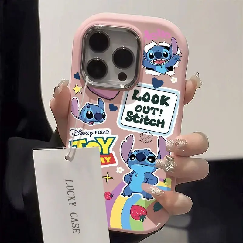 Cartoon Lilo Stitch Cute Phone Case For Iphone 16 14 15 12 13 Mini 11 Pro Max Xs XR 6 6s 7 8 Plus  Soft Disney Cover