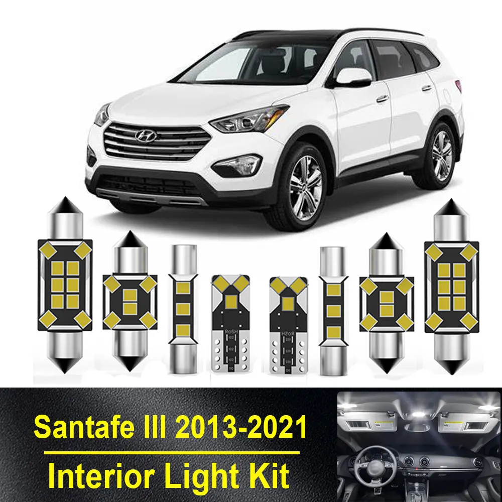 

Abright для Hyundai Santafe Santa Fe DM MK3 3 III 2013 2014 2015 2016 2017 2018 2019 2020 2021 Комплект светодиодного внутреннего освещения Canbus