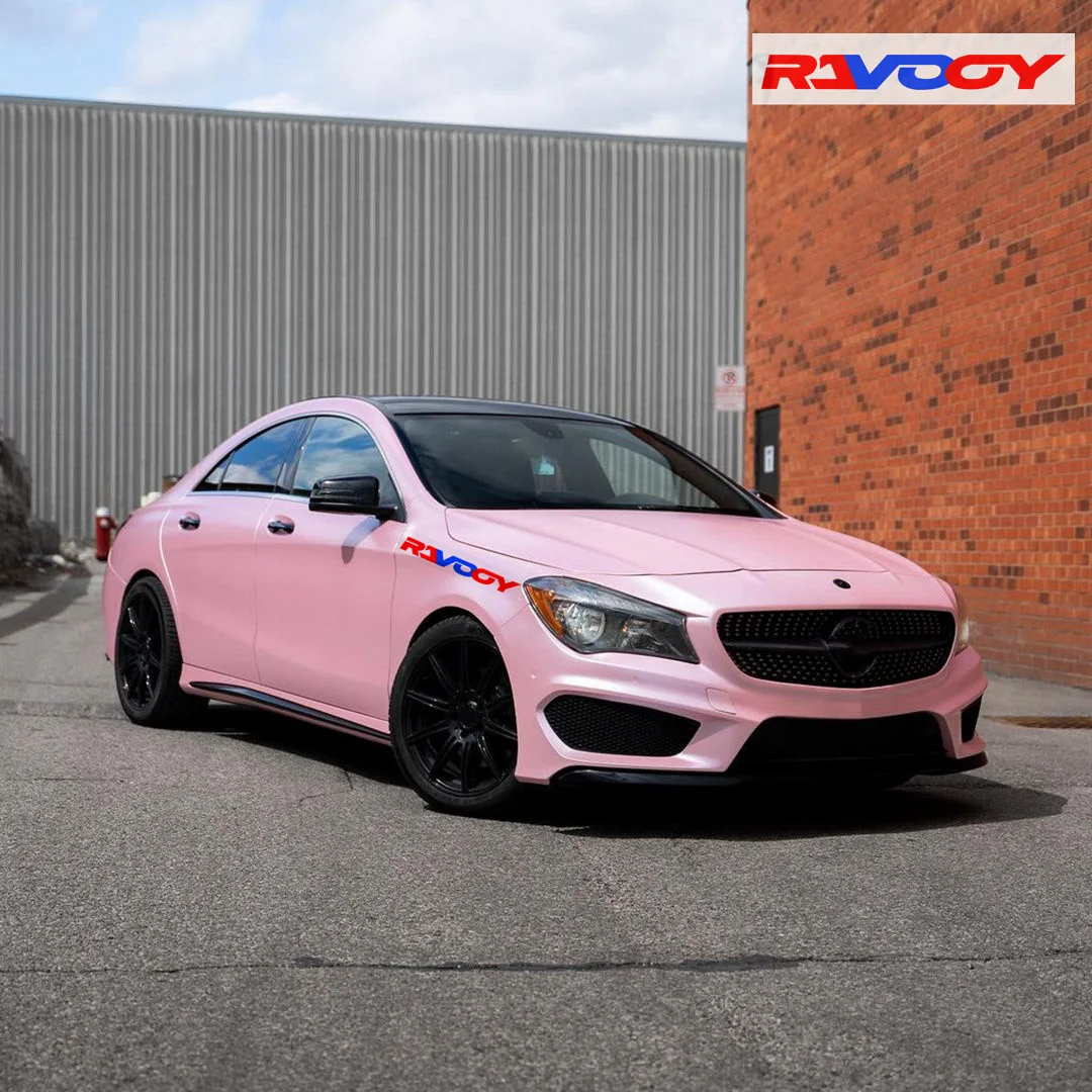 High Quality Satin Chrome Blossom Pink Vinyl Wrap Film Self-Adhesive Auto Tuning Vinyl Wrap  & Motorcycle Stickers Durable Foil - Image 6