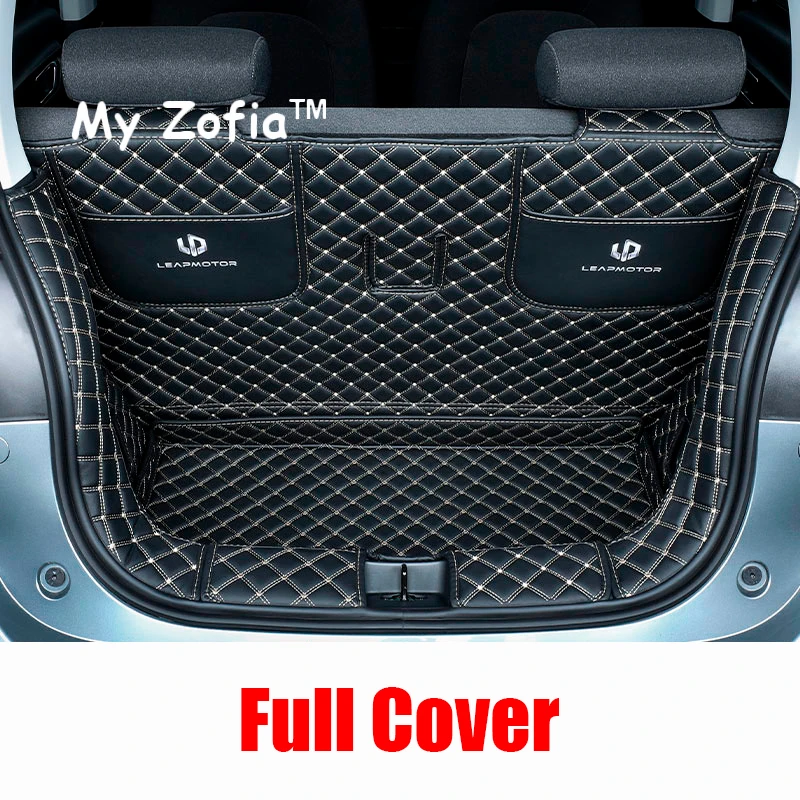NONE Für Leapmotor T03 2023 2024 2025 Auto Stamm Wasserdichte Tablett Fracht Anti-Slip Boot Hinten Boden Stamm Matte Lagerung pad Zubehör 9