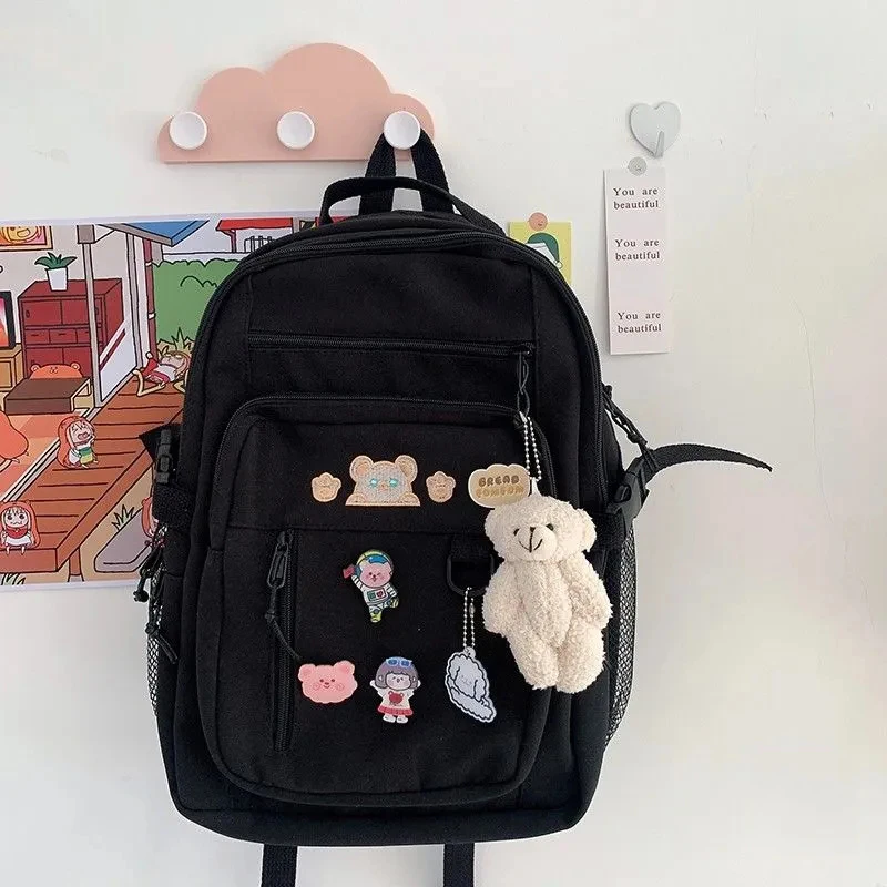 Japanese High School Girls Backpack School Bags For Teenage Girls Multi Pockets 2023 New Kawaii Backpack Women Cute Mochila