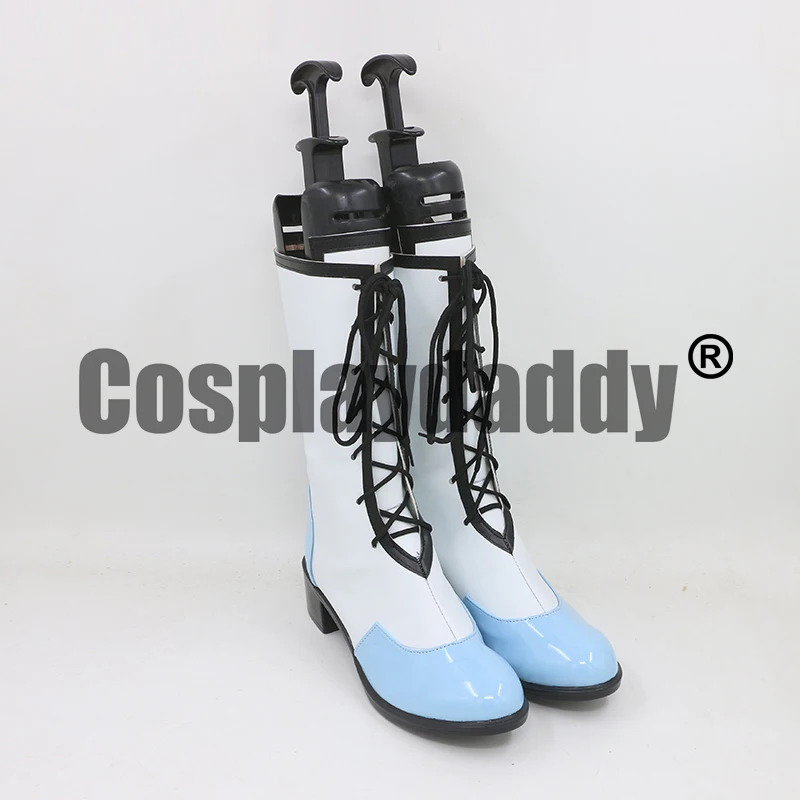 Aoki Hagane no Arpeggio of Blue Steel Iona I-401 The Blue Steel Anime Cosplay White Shoes Lace-up Boots C006