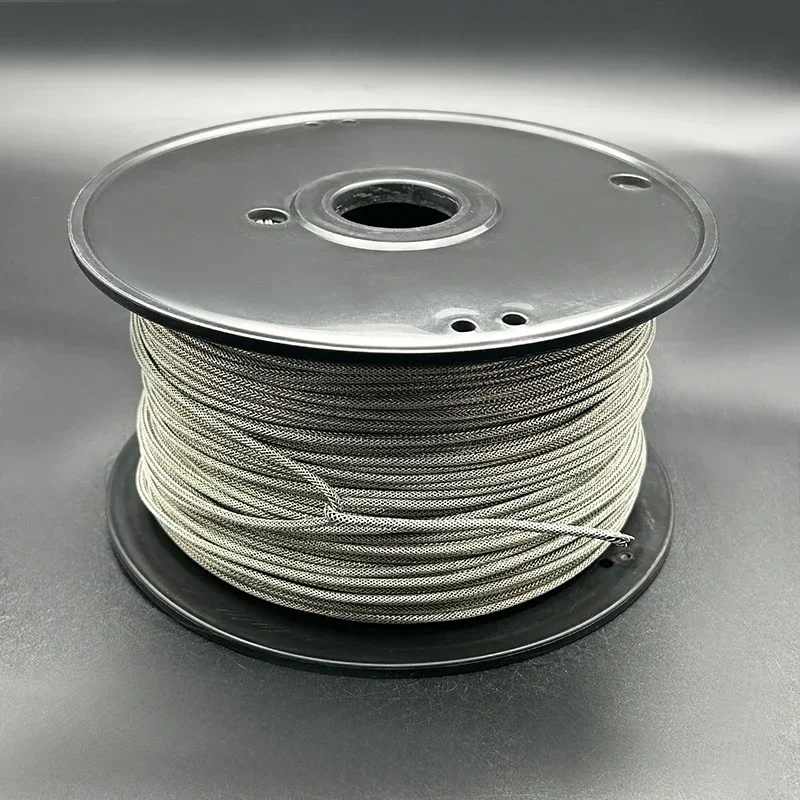 1/5 Meter Metallic Shield Cable Cloth-covered Waxed One Core Braided Shield Vintage-style Pushback Guitar Wire