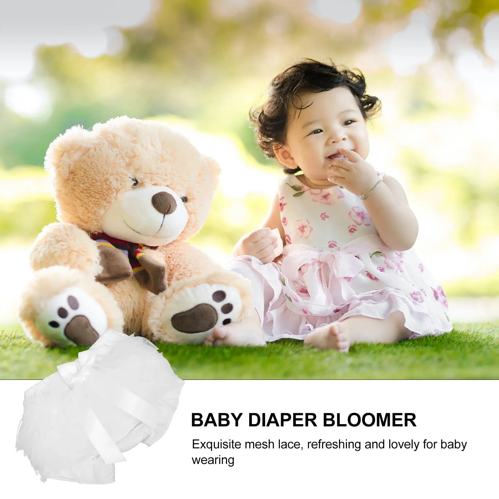 

Эластичные сетчатые шорты, летняя одежда для новорожденных, чехол для подгузника с рюшами, хлопковый дышащий удобный дизайн с оборками и двойной строчкой