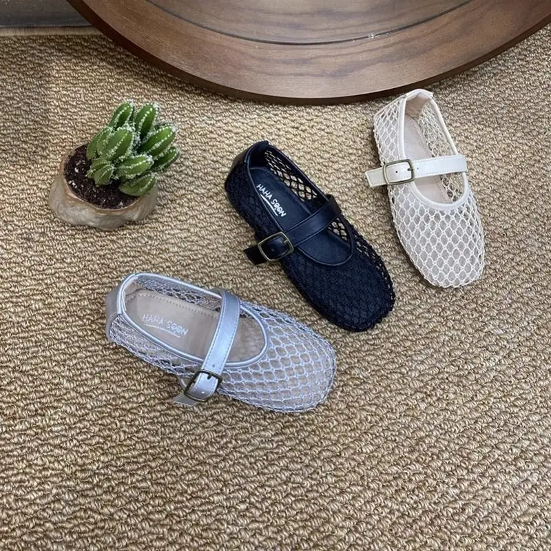 Summer Girl's Sandals Hollow Out Hook-loop Casual Chic Kid's Flat Shoe Solid Colors Anti-slip Daily Versatile Children Shoes
