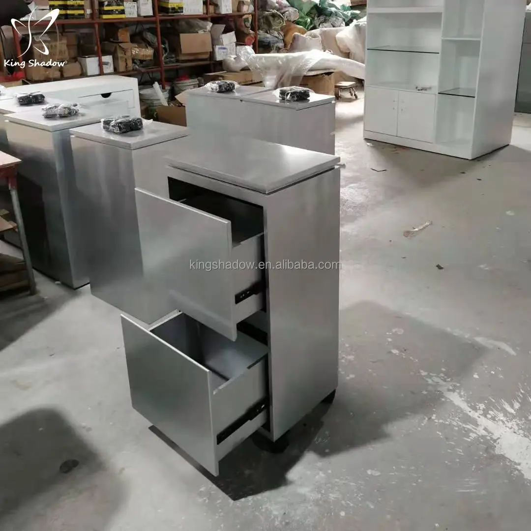 

Silver Styling Station Cabinet Salon Trolley Salon Furniture