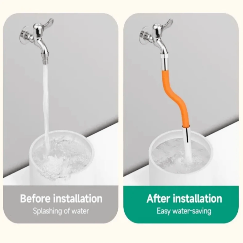 20/30/50cm Silicone Faucet Extender Bendable Kitch Bathroom Balcony Faucet Extension Tube Universal Anti-splash Home Accessories