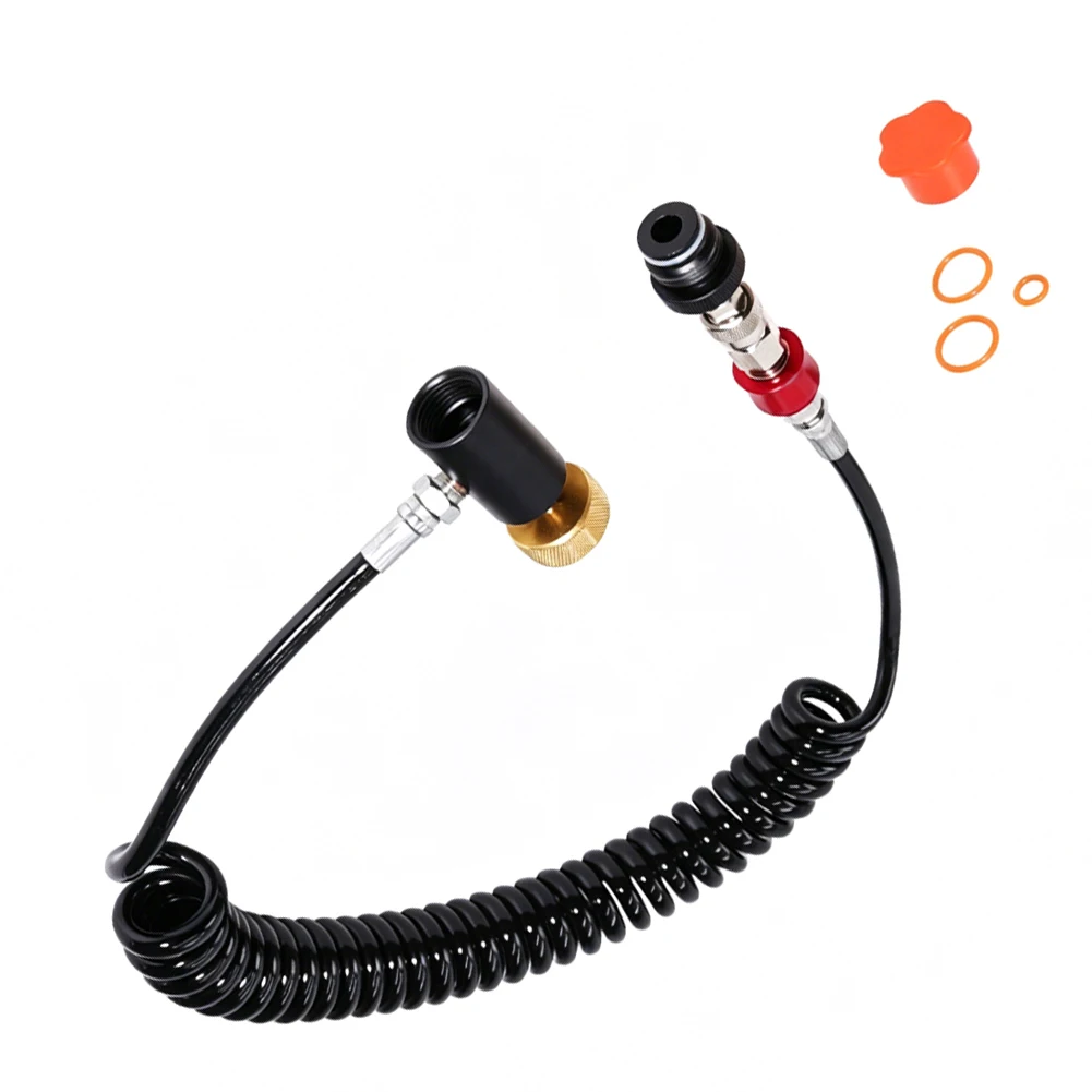 Sliding Valve Hose G1/2-14 with Remote Coil Tube Integrated Switch and for rugged Metal Build for Demanding Environments