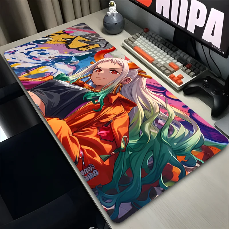 Popular Mouse Pad eSports Gamer Speed Rubber Game XXL Extended Desk Mat HD one piece Yamato Anime Mousepad Non-slip Keyboard Mat