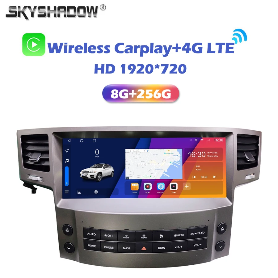 

Carplay Auto Android 14.0 8G + 256G 8-ядерный QLED 1920*720 Автомобильный DVD-плеер GPS-карта WIFI Bluetooth RDS Радио для Lexus LX570 2008-2015