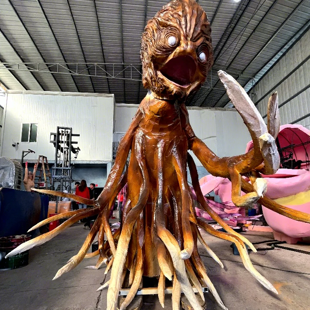 ATV&UTVHalloween Horror Electric Props Equipment Haunted House Scene Layout Decoration  Electric Alien Model for Escape Room The