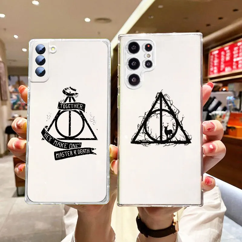 Anime Harrys Potter Spells For Samsung Galaxy S24 S23 S22 S21 S20 FE Ultra Plus S10 Lite 5G Transparent Phone Case