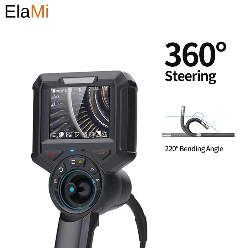 

Endoscope 3.5inch HD Screen 360 Degree Steering Industrial Borescope 6.0mm Lens HD 720P Waterproof Camera With 32G TF Card