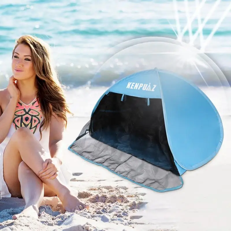 Portable Sun Shelter Instant Sun Shade Canopy Head PopUp Canopy Automatic Shade Tent for Beach Camping Fishing Hiking Picnic