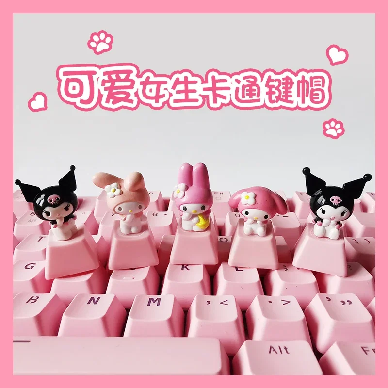 Sanrio Cinnamon Roll Coolomey DIY keycap cute cartoon Melody Coolomey cross mechanical keyboard ESC base chiikawa keycap gift