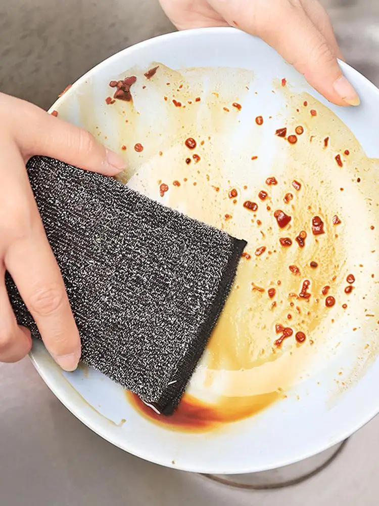 6 stücke Spülschwämme Küche Nicht-Scratch Waschen Peeling Pads Wiederverwendbare Geschirr Peeling Schwamm für Küche Haushalt Reinigung Werkzeuge