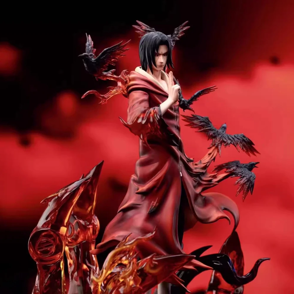 1/6 NARUTO Uchiha Itachi Edo Tensei Anime Figure Peripheral Scene Glow Resin Statue Desktop Decorate Ornaments Birthday Gift Toy